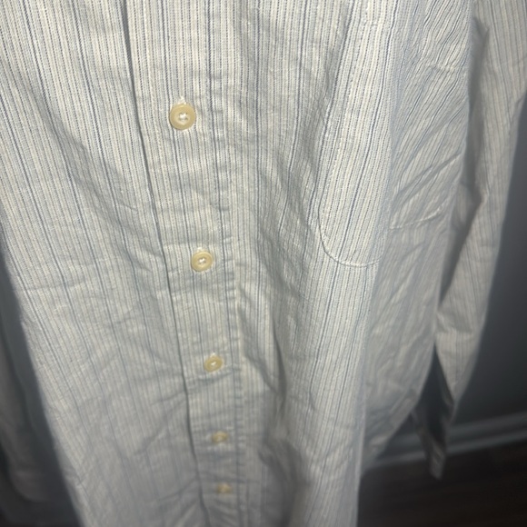Northwest Territory New Men's cotton cream and blue Striped Shirt - Picture 6 of 11